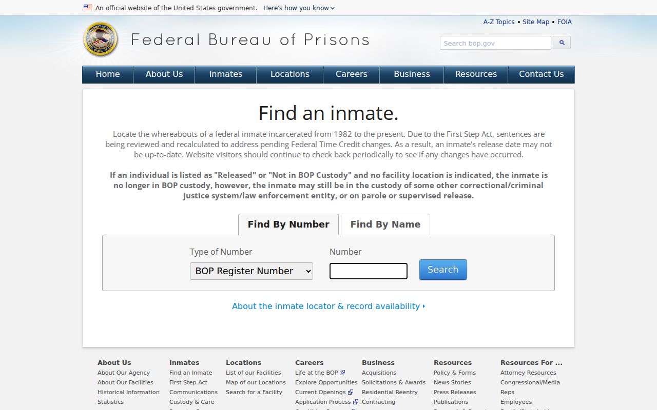 Lavaca County arrest history federal inmate locator search