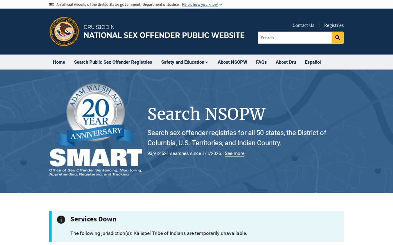 Lavaca County sex offender check national registry search